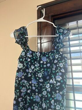 NWT Floral Ruffle Strap Dress